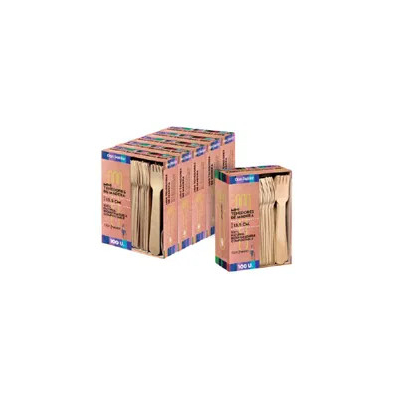 tenedor madera 16 cmestuche 100 unid cj2500