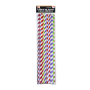 cana de papel espiral color 400 mm 10 bols x50 pajitas