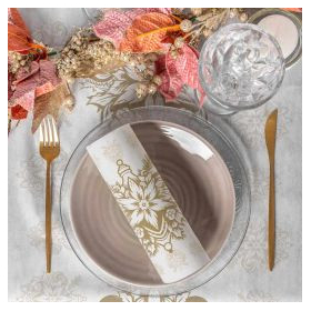 servilleta punta punta 40cmblancobell ocre cj1200