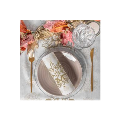 servilleta punta punta 40cmblancobell ocre cj1200