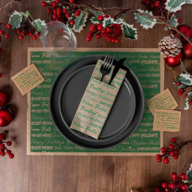 mantel 30x40 kraft verjurado felicfiestas verde cj500