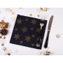 servilleta 40x40 dbp negra estrellas oro c 600 un