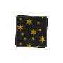 servilleta 40x40 dbp negra estrellas oro c 600 un