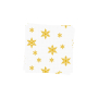 servilleta 40x40 dbp blanco estrellas oro c 600 un