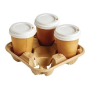 bandeja portavasos compostable para 4 vasos cj250