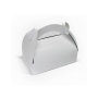 caja pastelera de carton blanca con asa 180x100 mm