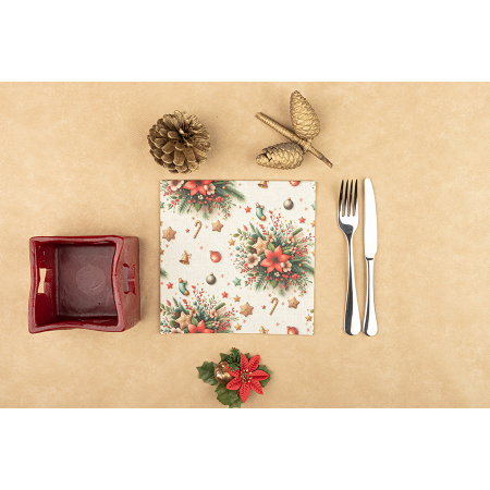 servilleta 40x40 bambulux candy canes cj50 un