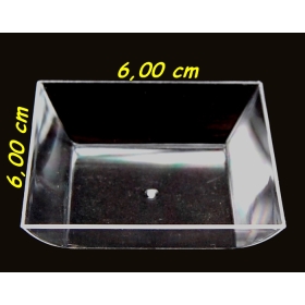 tarrina transparente cuadrada 35 ml 6x6x15 cm pack 50 un