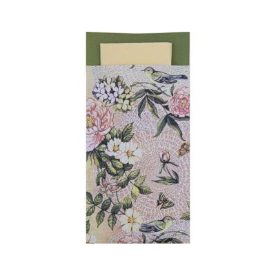 pochette royal birds servdbp ivoire cj500