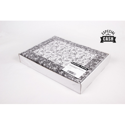 mantel papel 30x40 cachemir negro cj500