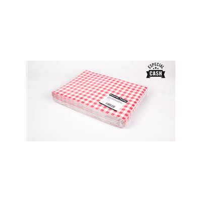 mantel papel 30x40 vichy rojo 40 grs cj1000